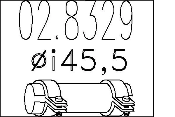 Handler.Part Pipe connector, exhaust system MTS 028329 1