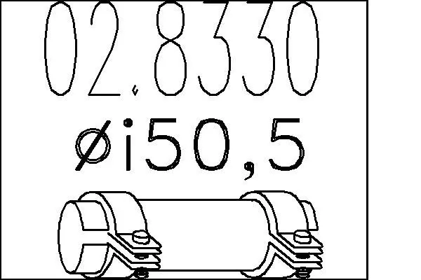 Handler.Part Pipe connector, exhaust system MTS 028330 1