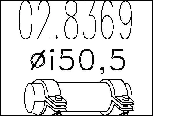 Handler.Part Pipe connector, exhaust system MTS 028369 1