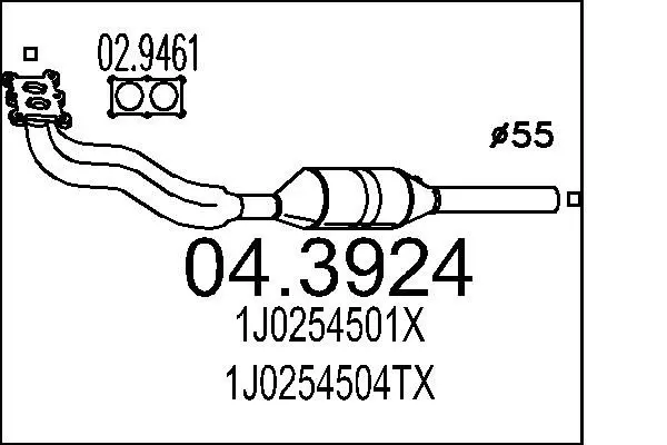 Handler.Part Catalytic converter MTS 043924 1