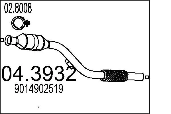 Handler.Part Catalytic converter MTS 043932 1