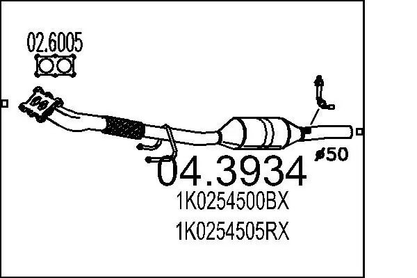 Handler.Part Catalytic converter MTS 043934 1