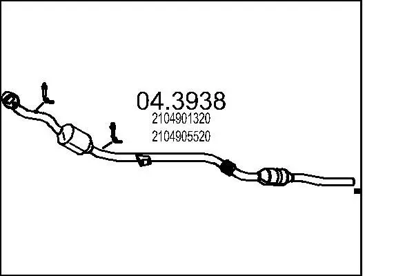 Handler.Part Catalytic converter MTS 043938 1