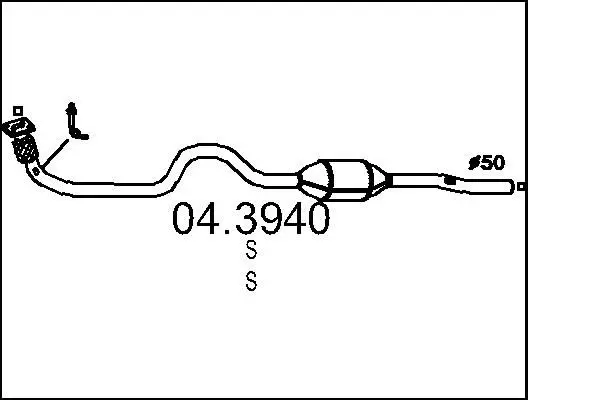 Handler.Part Catalytic converter MTS 043940 1