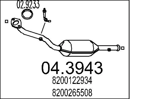 Handler.Part Catalytic converter MTS 043943 1