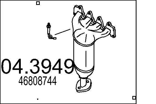 Handler.Part Catalytic converter MTS 043949 1