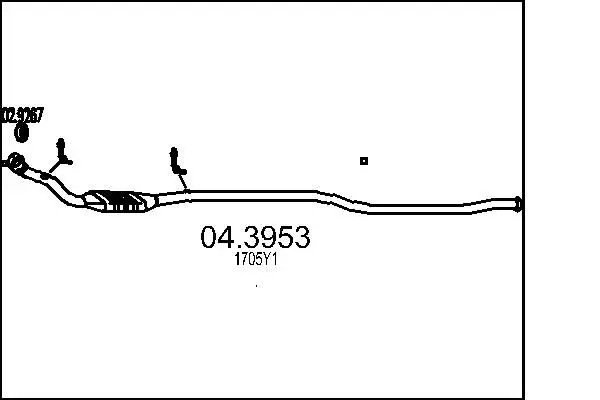 Handler.Part Catalytic converter MTS 043953 1