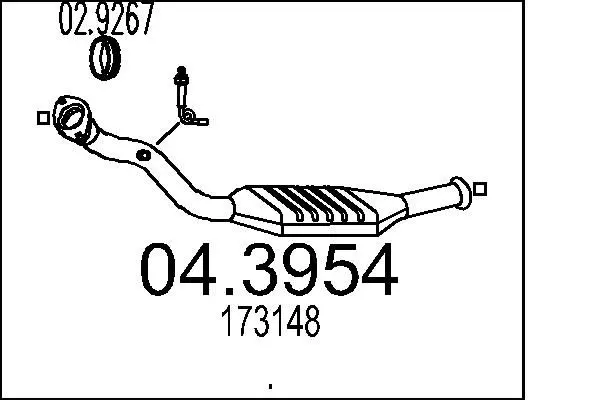 Handler.Part Catalytic converter MTS 043954 1