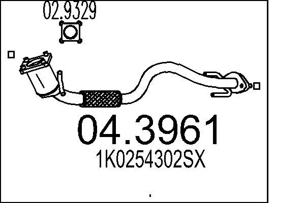 Handler.Part Catalytic converter MTS 043961 1