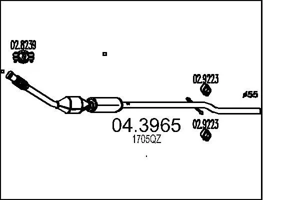 Handler.Part Catalytic converter MTS 043965 1