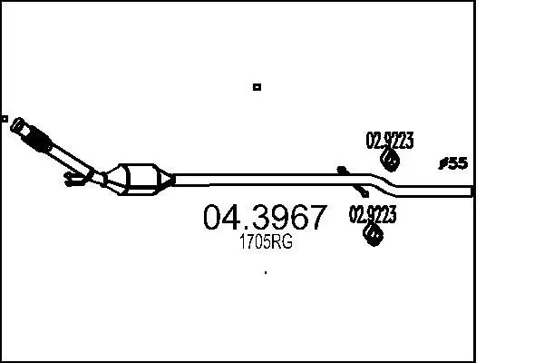 Handler.Part Catalytic converter MTS 043967 1