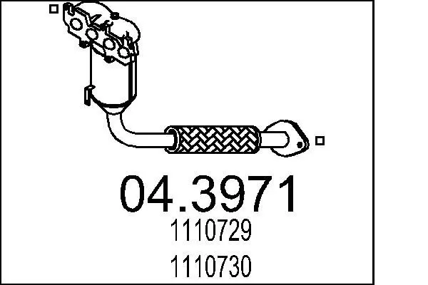 Handler.Part Catalytic converter MTS 043971 1