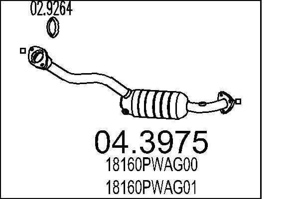 Handler.Part Catalytic converter MTS 043975 1