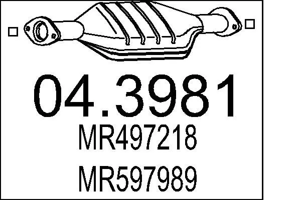 Handler.Part Catalytic converter MTS 043981 1