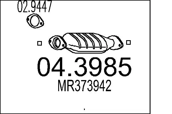 Handler.Part Catalytic converter MTS 043985 1