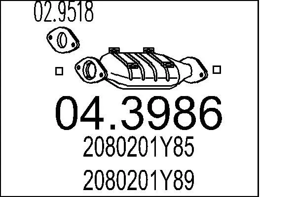 Handler.Part Catalytic converter MTS 043986 1