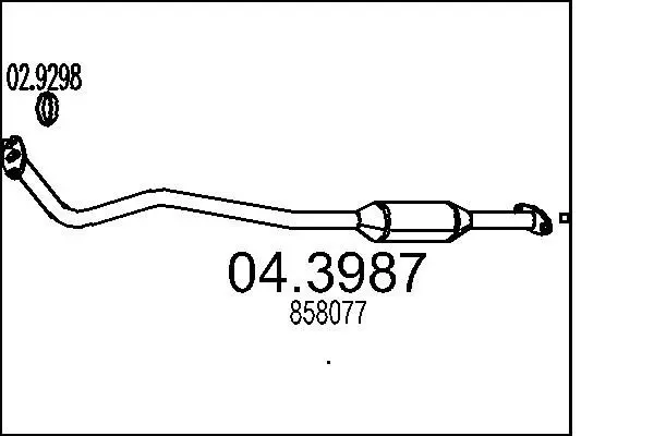 Handler.Part Catalytic converter MTS 043987 1