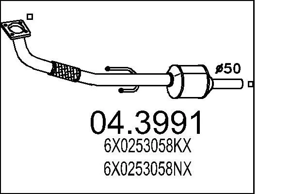 Handler.Part Catalytic converter MTS 043991 1