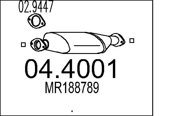 Handler.Part Catalytic converter MTS 044001 1