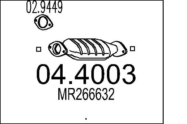 Handler.Part Catalytic converter MTS 044003 1