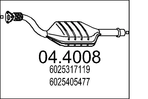 Handler.Part Catalytic converter MTS 044008 1