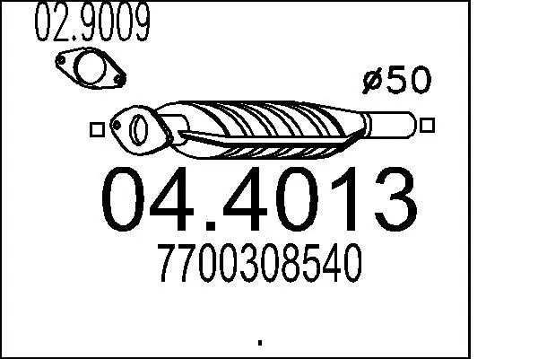 Handler.Part Catalytic converter MTS 044013 1