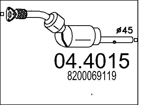 Handler.Part Catalytic converter MTS 044015 1