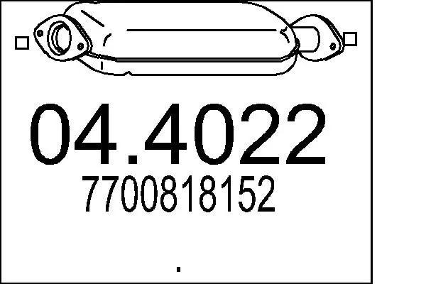 Handler.Part Catalytic converter MTS 044022 1