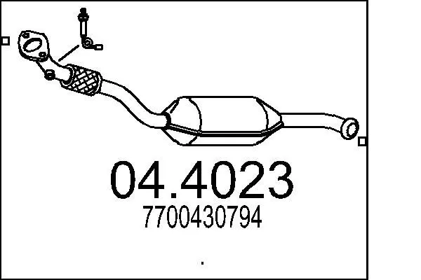 Handler.Part Catalytic converter MTS 044023 1