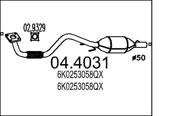 Handler.Part Catalytic converter MTS 044031 1