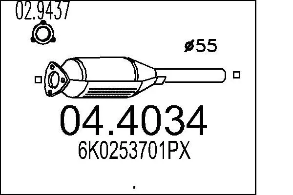 Handler.Part Catalytic converter MTS 044034 1