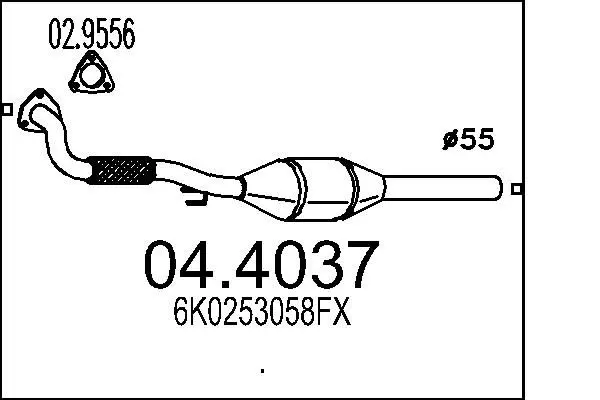 Handler.Part Catalytic converter MTS 044037 1