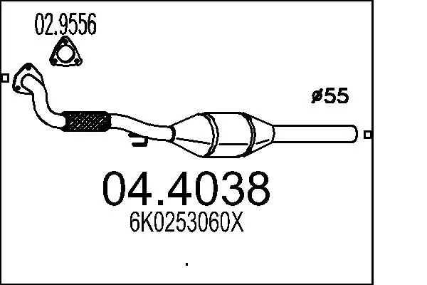 Handler.Part Catalytic converter MTS 044038 1