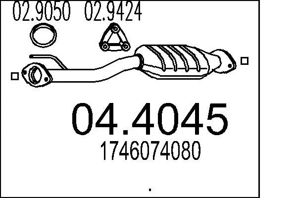 Handler.Part Catalytic converter MTS 044045 1