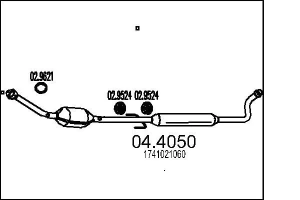 Handler.Part Catalytic converter MTS 044050 1