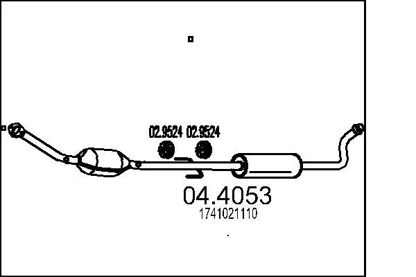 Handler.Part Catalytic converter MTS 044053 1