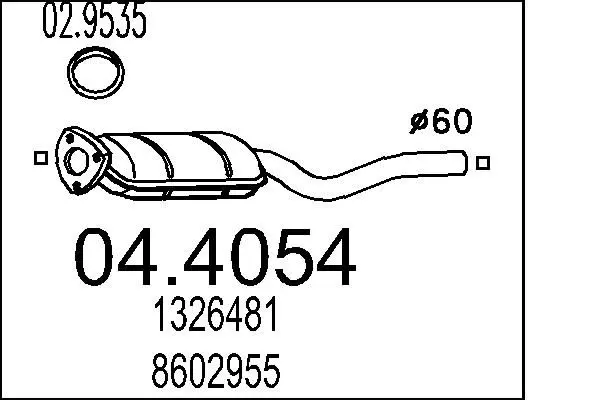 Handler.Part Catalytic converter MTS 044054 1