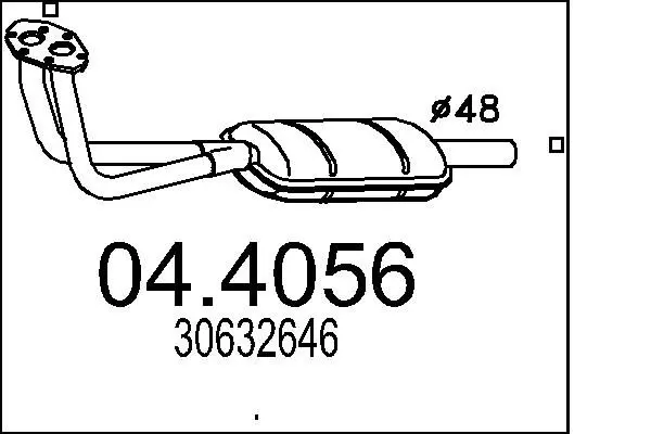 Handler.Part Catalytic converter MTS 044056 1