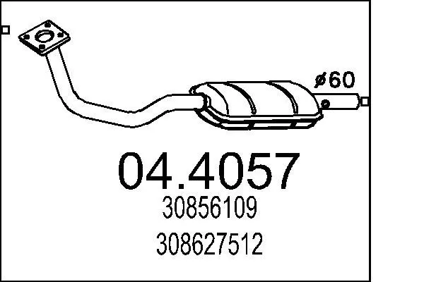 Handler.Part Catalytic converter MTS 044057 1