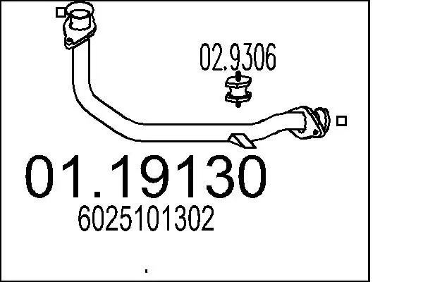 Handler.Part Exhaust pipe MTS 0119130 1