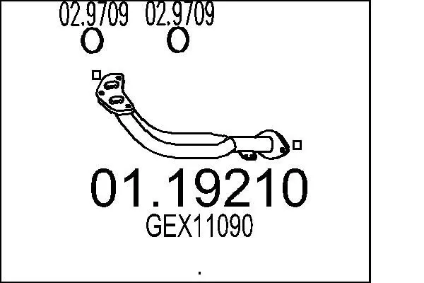 Handler.Part Exhaust pipe MTS 0119210 1