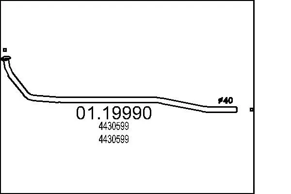 Handler.Part Exhaust pipe MTS 0119990 1