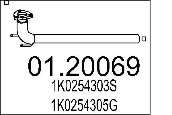 Handler.Part Exhaust pipe MTS 0120069 1