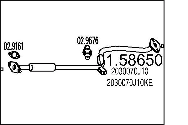 Handler.Part Middle silencer MTS 0158650 1