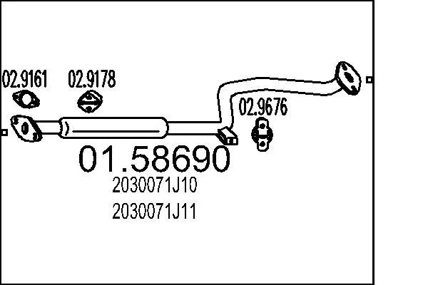 Handler.Part Middle silencer MTS 0158690 1