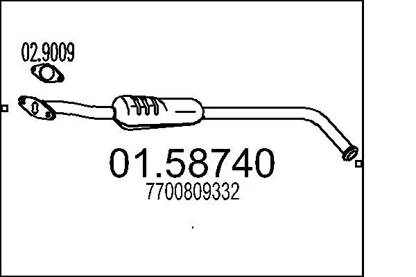 Handler.Part Middle silencer MTS 0158740 1