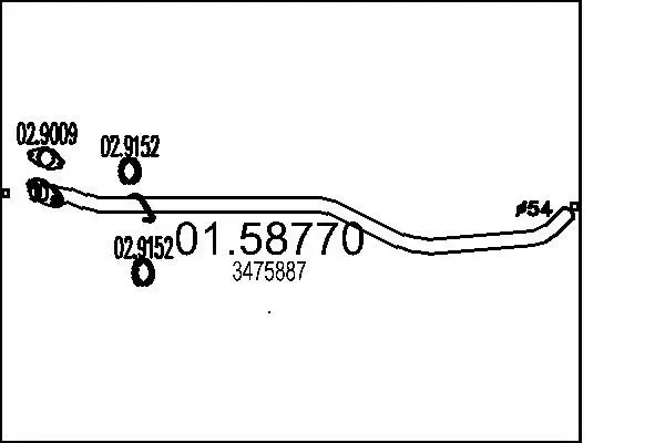 Handler.Part Middle silencer MTS 0158770 1