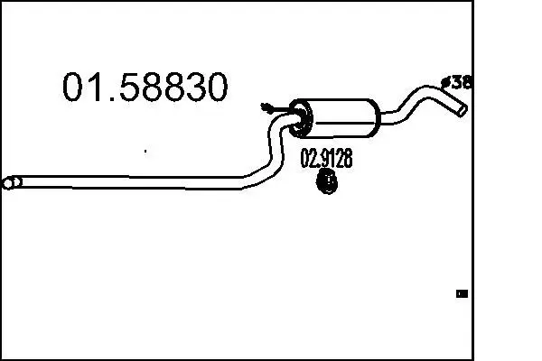 Handler.Part Middle silencer MTS 0158830 1