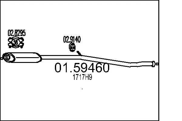 Handler.Part Middle silencer MTS 0159460 1