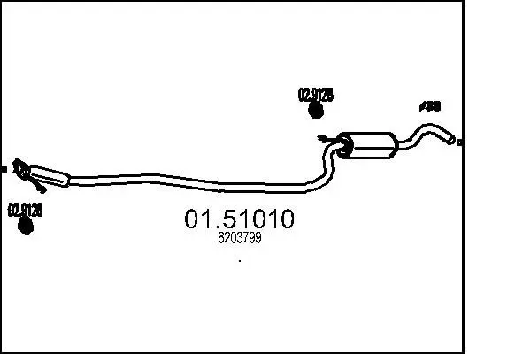 Handler.Part Middle silencer MTS 0151010 1